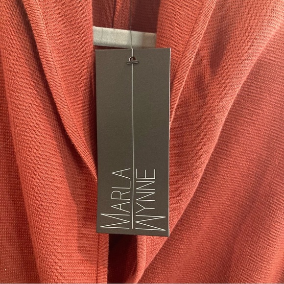 MARLA WYNNE O/S Cotton Blend Oversized Pockets Buttoned Poncho Cardigan NEW - Picture 11 of 11